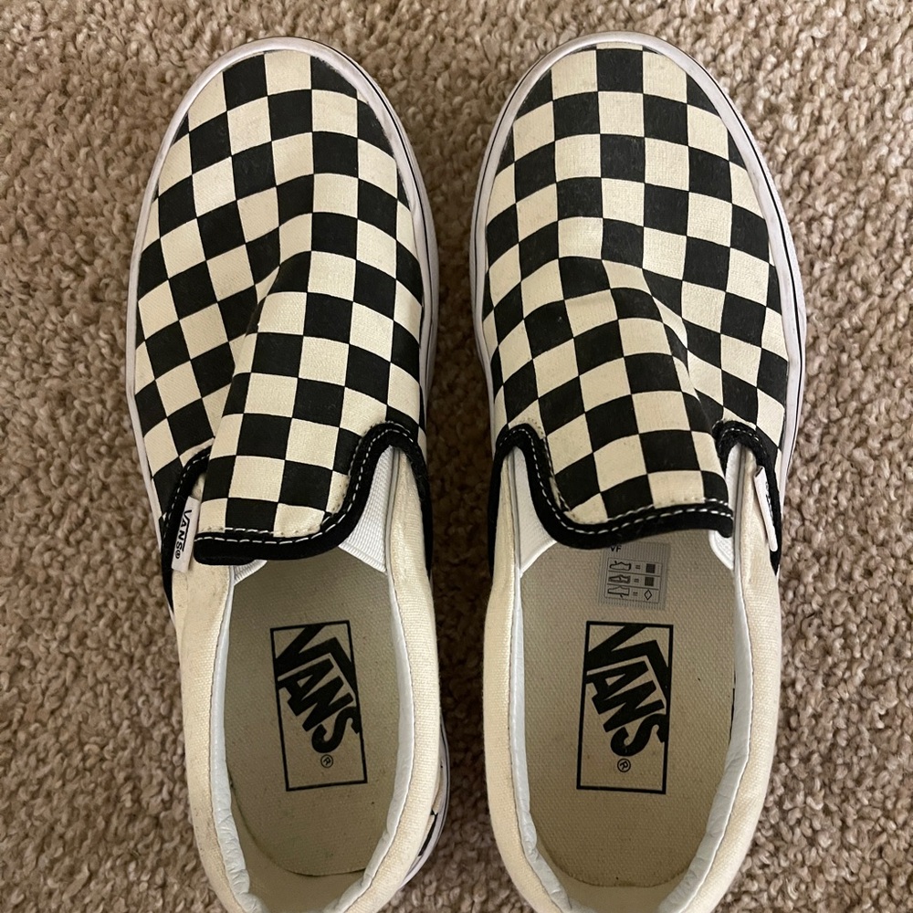 Vans Checkered Slides size W6/M 4.5